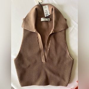 Aritzia Sculpt Knit Polo Toasty